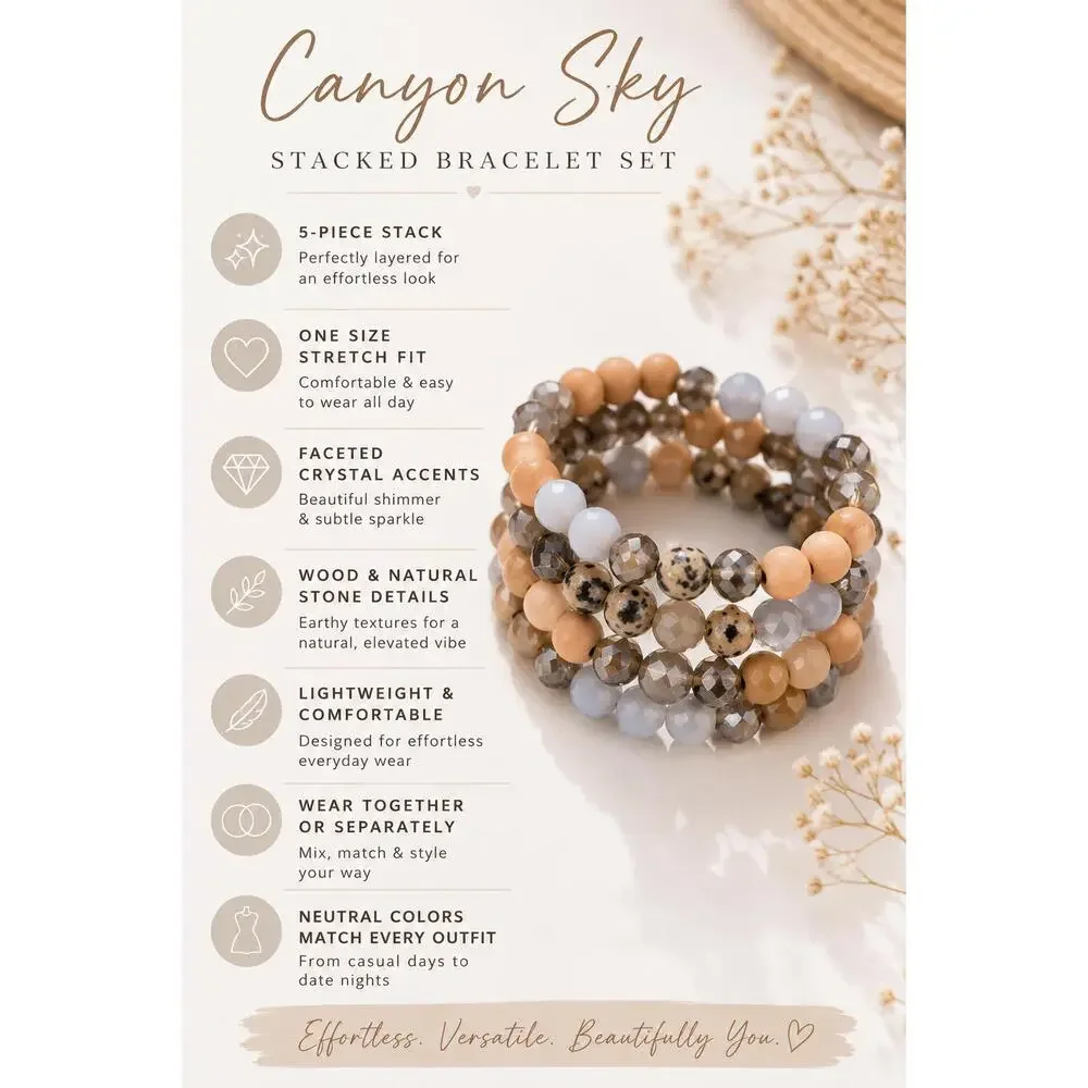 Canyon Sky Stacked Bracelet Set